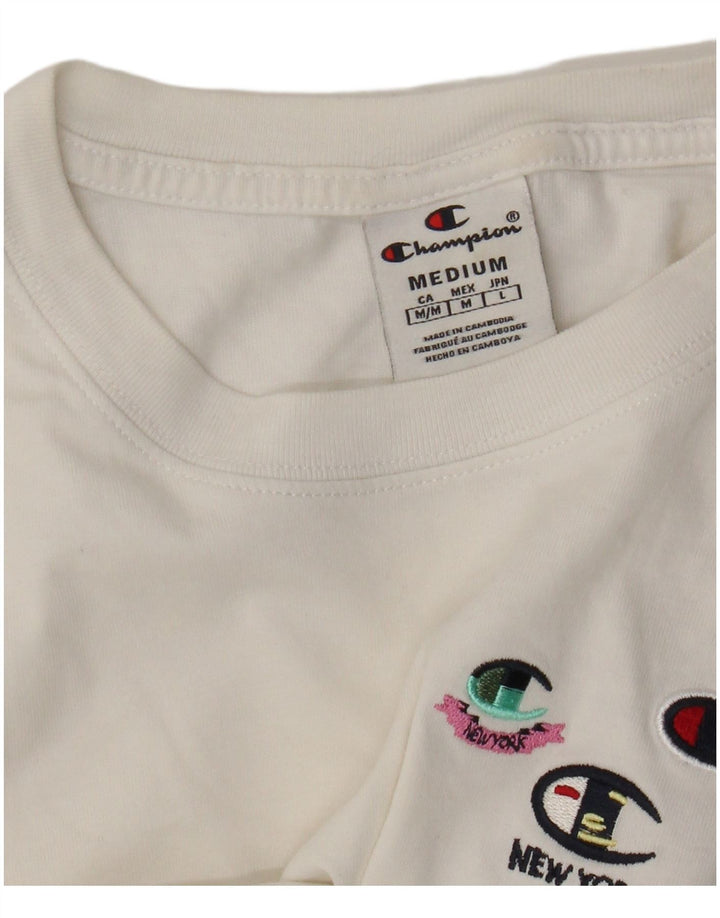 Damska koszulka graficzna Champion Top UK 12 Medium White