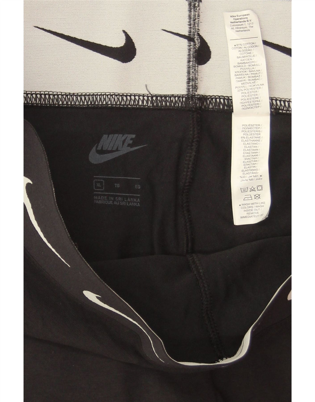 Damskie legginsy Nike Graphic UK 18 XL, czarne, bawełniane