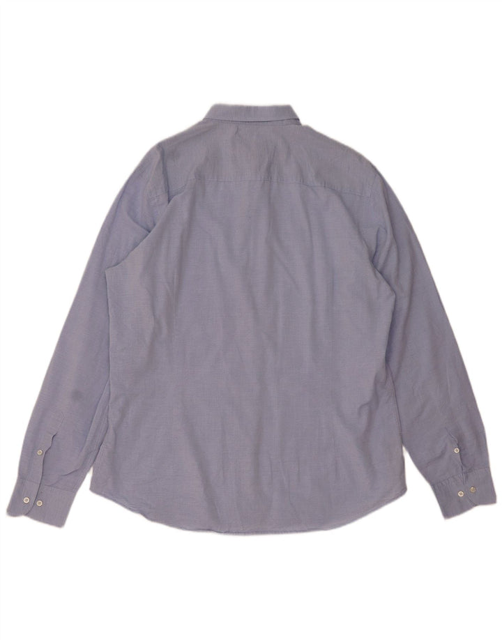 Koszula męska Massimo Dutti 2XL, niebieska, bawełniana w prążki