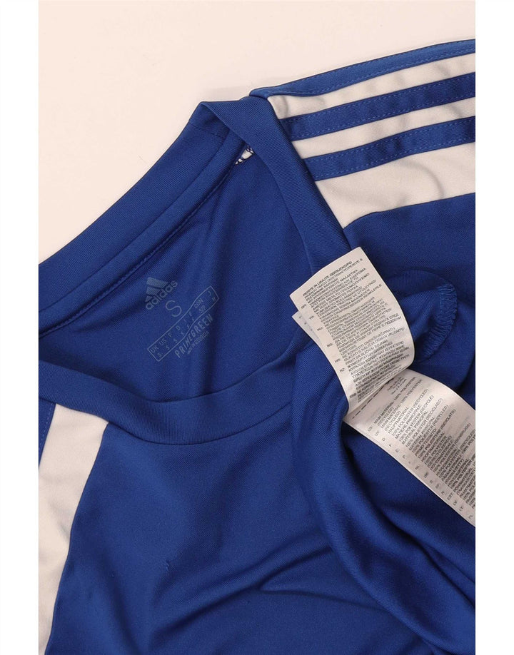 Adidas Męski T-shirt Aeroready Top Mały Niebieski Poliester z blokami kolorów
