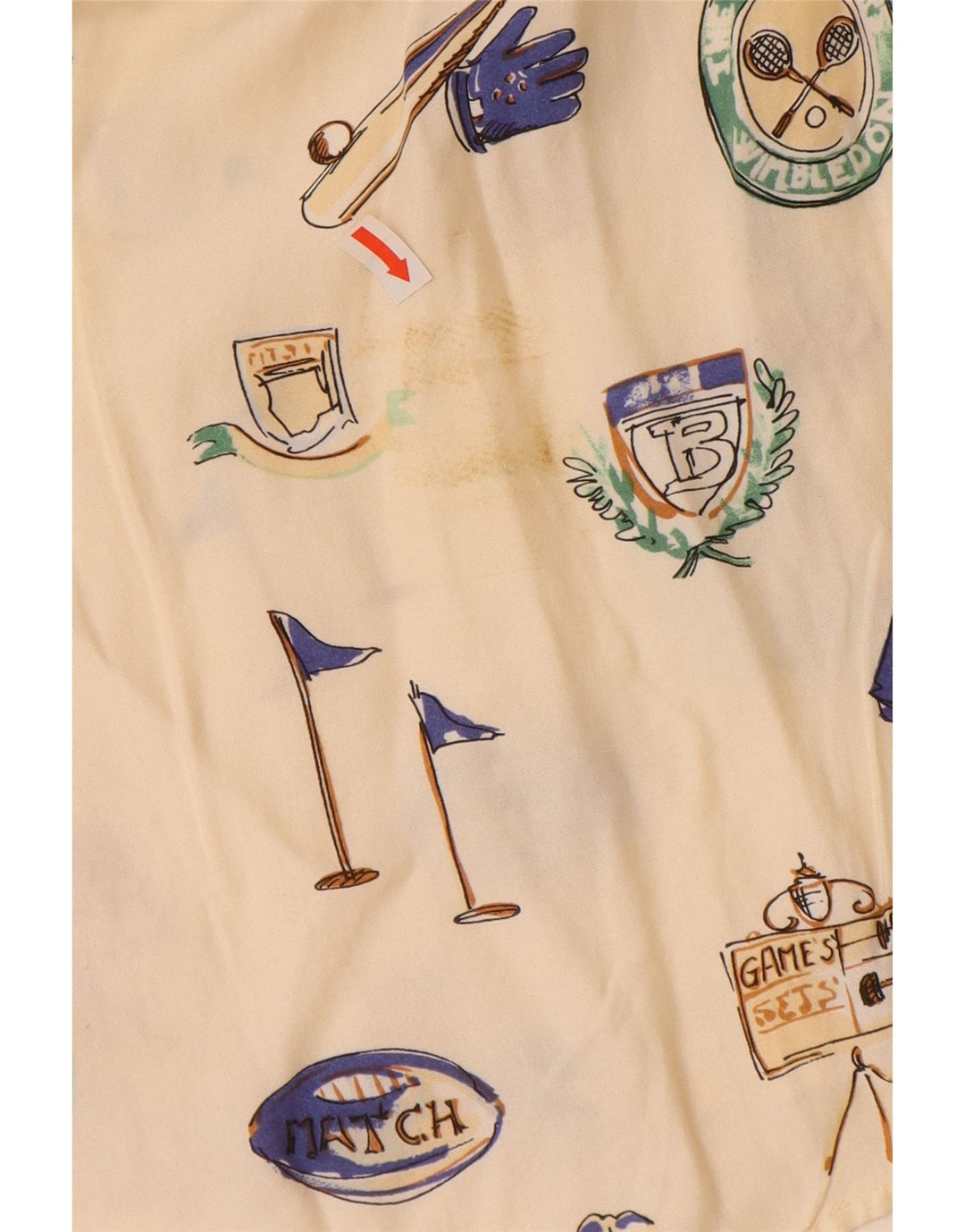 Męska koszula z krótkim rękawem BARONI z grafiką, duża, w kolorze złamanej bieli, wiskoza