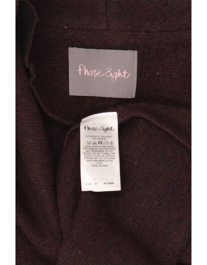 Damski sweter oversize z długim rękawem Phase Eight UK 8 Small Burgundy