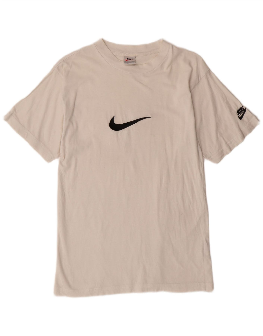 Męski T-shirt z grafiką Nike, mały, biały, bawełniany