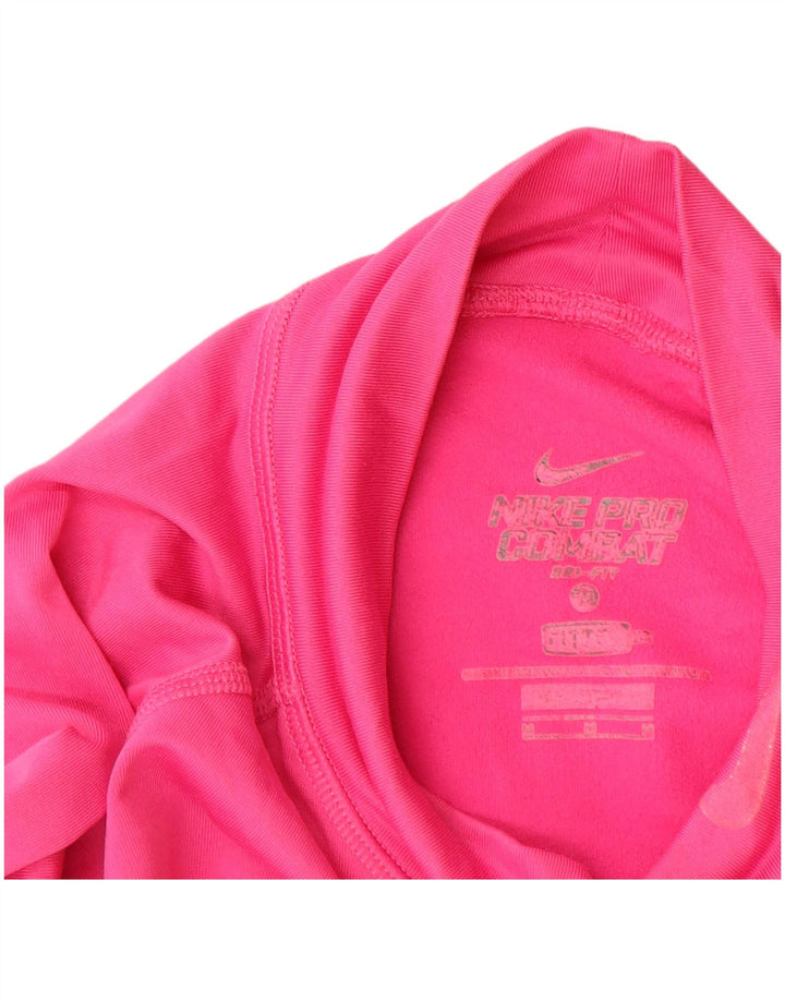 Damska koszulka Nike Dri Fit z długim rękawem, UK 12, średni różowy poliester