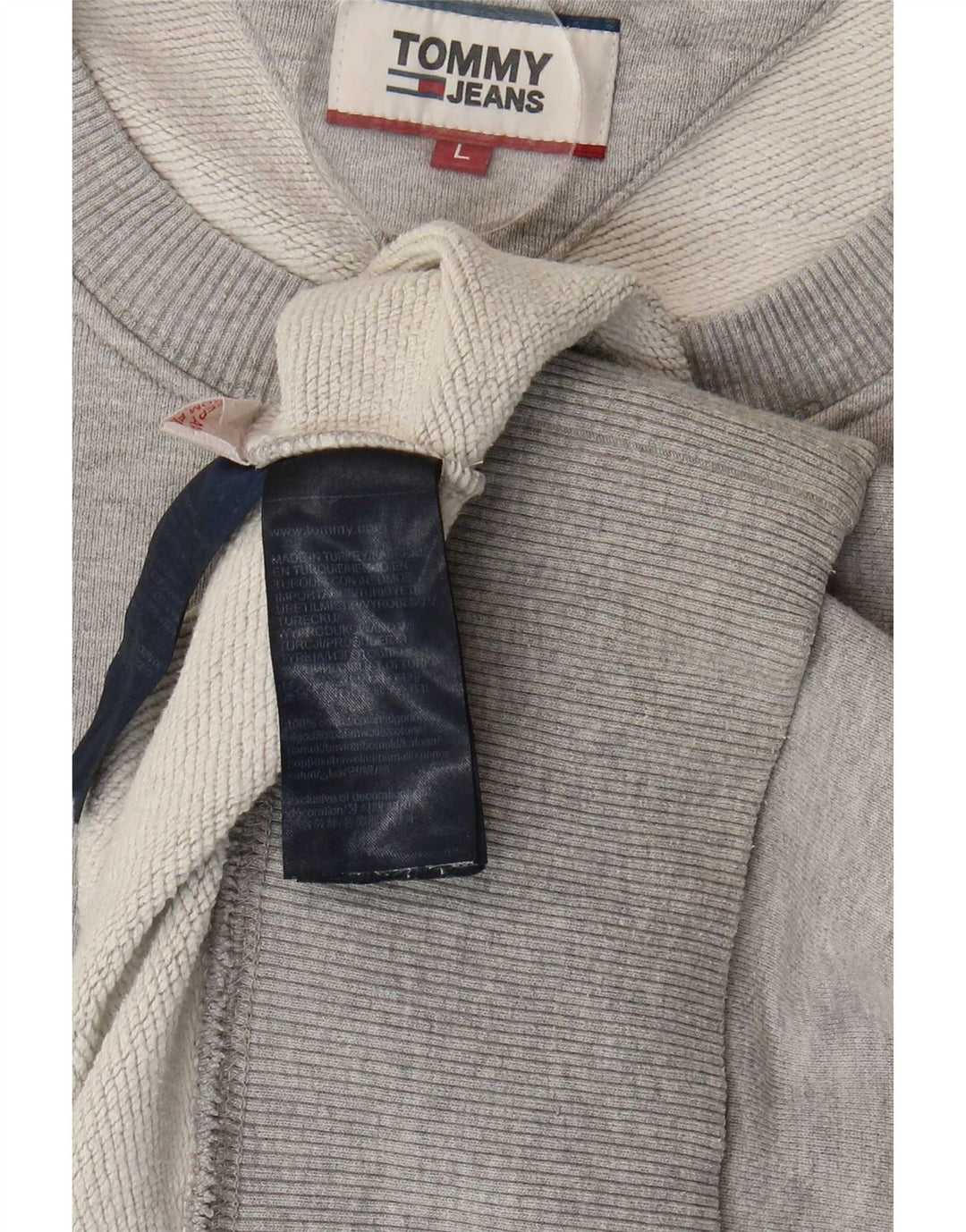 Męska bluza Tommy Hilfiger, duża, szara, nakrapiana bawełna