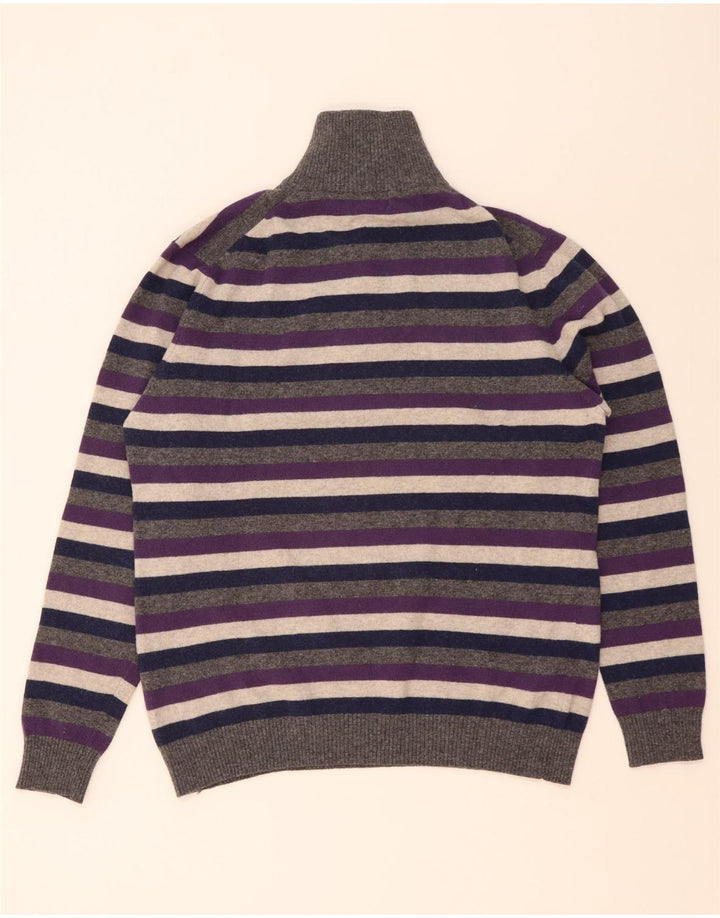 Męski sweter Kappa z zamkiem błyskawicznym XL, wielobarwny, wełniany w paski