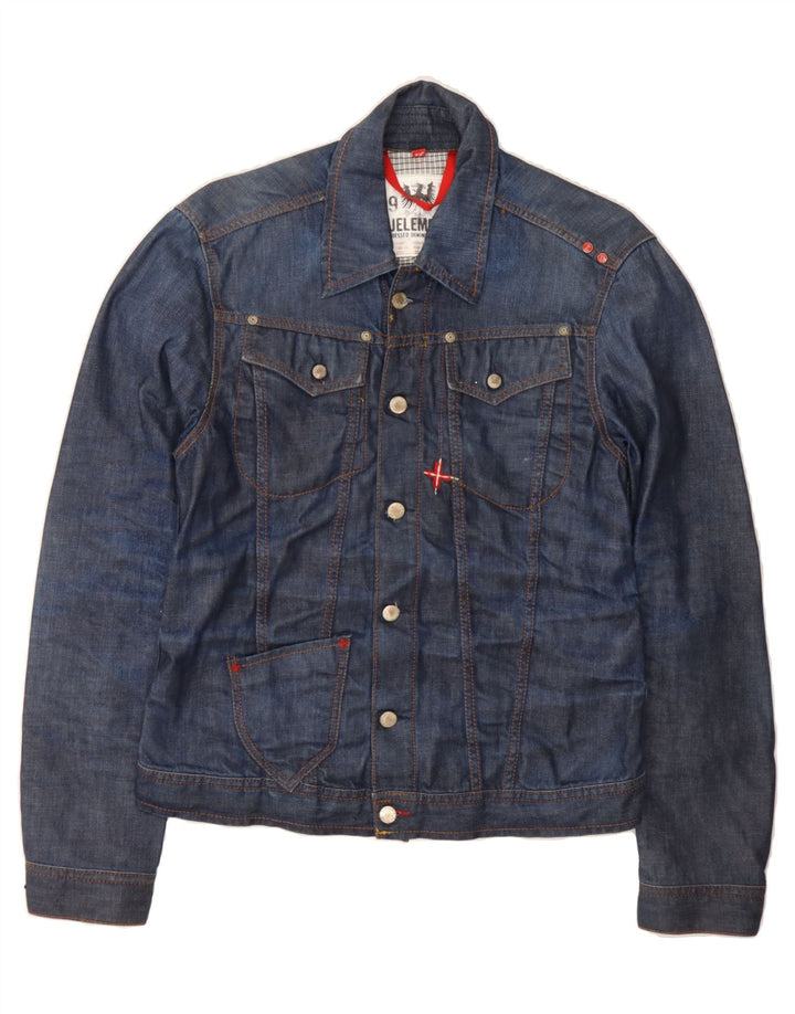 ZU ELEMENTS Womens Denim Jacket UK 14 Medium Blue Cotton Vintage Zu Elements and Second-Hand Zu Elements from Messina Hembry 