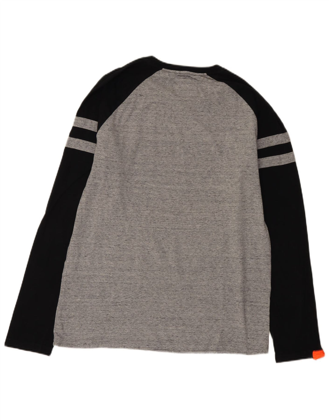 Męski top Superdry z długim rękawem XL, szary, w blokach kolorów