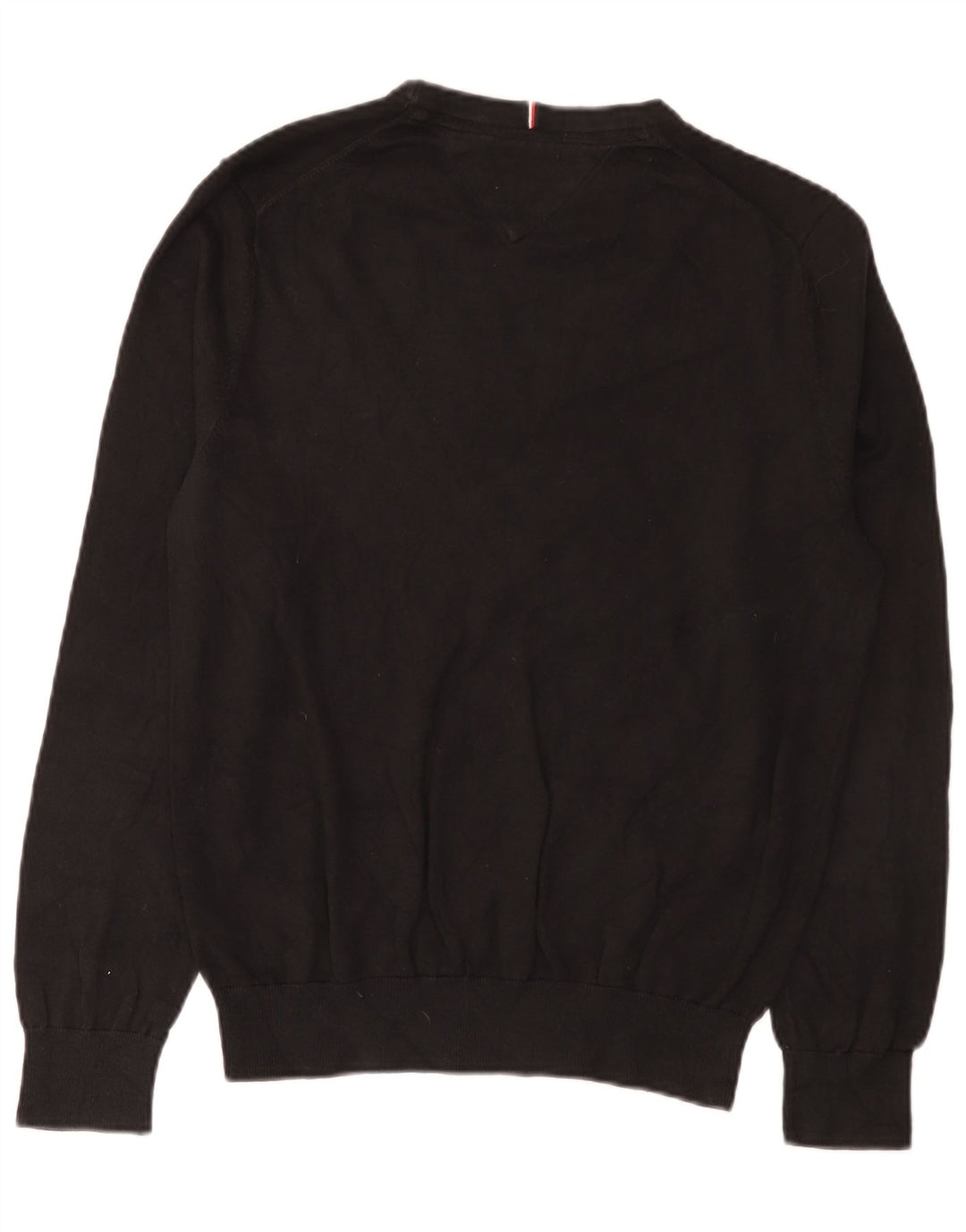 Męski sweter z okrągłym dekoltem Tommy Hilfiger, średniej wielkości, czarny, bawełniany