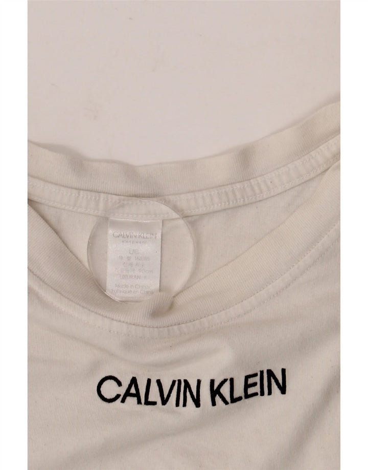 Męski T-shirt CALVIN KLEIN z grafiką, duży, w białe paski