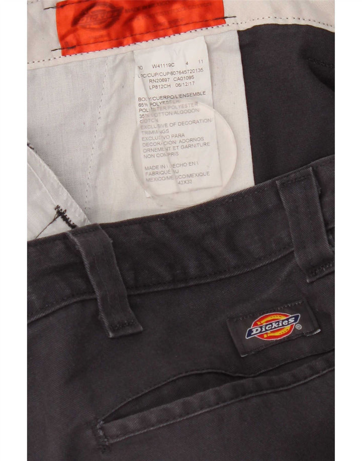 Męskie proste spodnie chino Dickies W42 L32 granatowy poliester