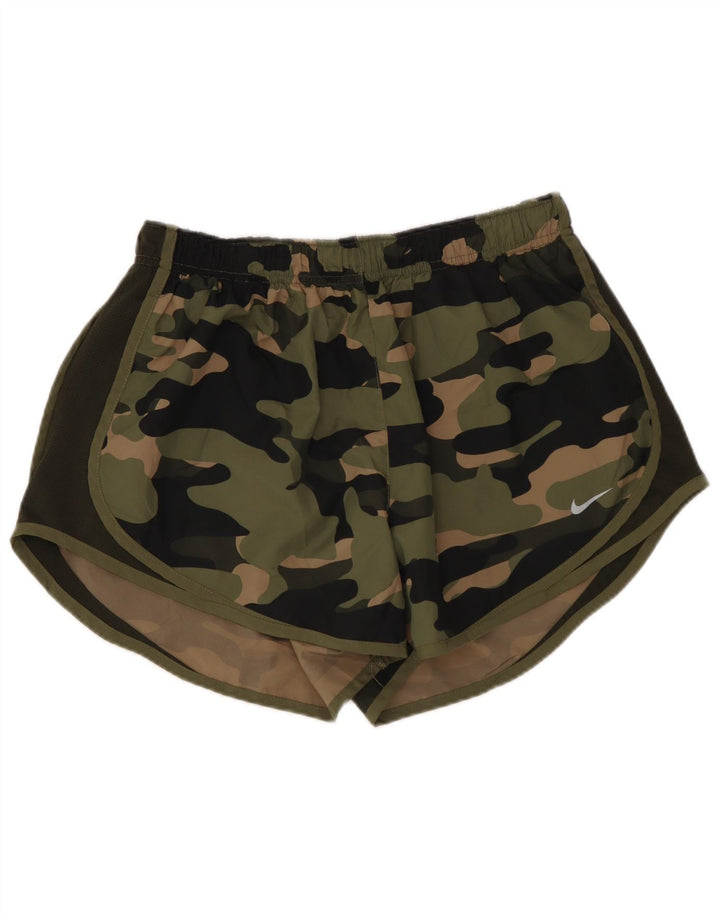 Damskie spodenki sportowe NIKE Dri Fit UK 14, duży, kamuflaż, khaki, poliester