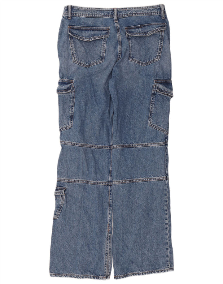 Dżinsy damskie Zara Cargo Straight EU 40 Medium W30 L31 Niebieskie bawełniane