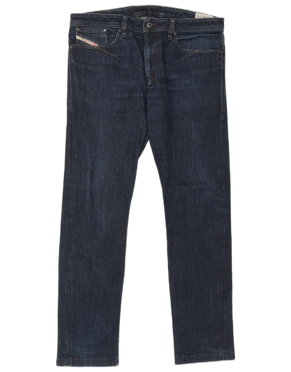 Diesel Męskie Shioner Slim Skinny Jeans W33 L32 Granatowa bawełna