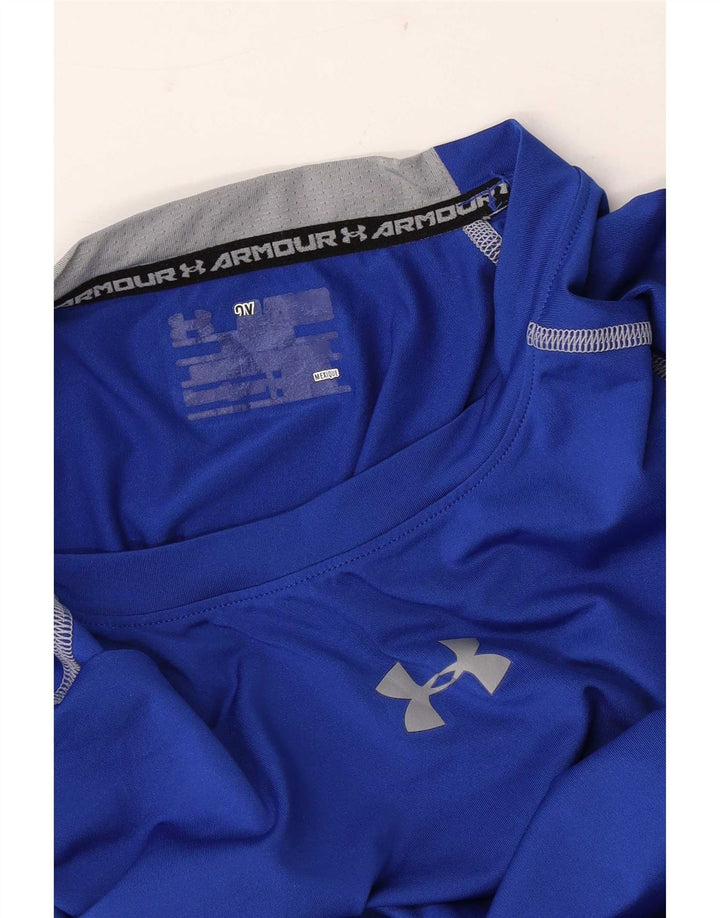 Męski top graficzny Under Armour z długim rękawem, w kolorze średnioniebieskim