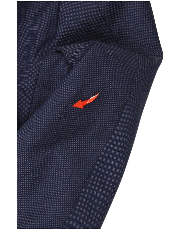 Męska marynarka zapinana na 2 guziki HUGO BOSS EU 50, duża niebieska wełna