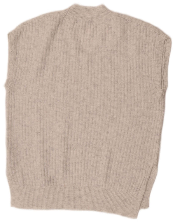 Marks & Spencer Damski podkoszulek oversize z kamizelką UK 10, mały, szary akryl