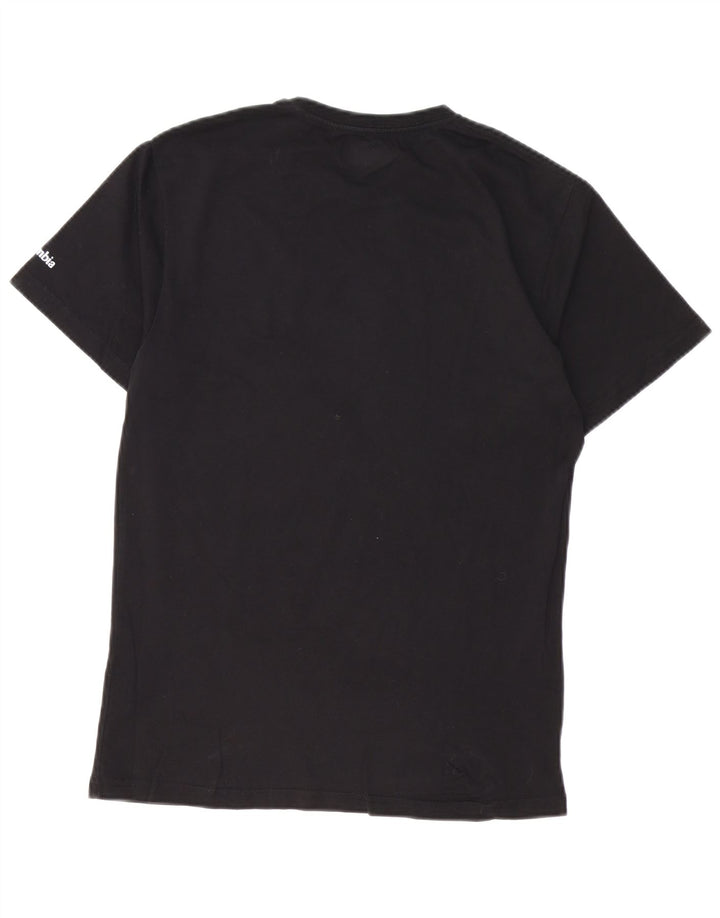Męski T-shirt z grafiką Columbia, mały, czarny, bawełniany