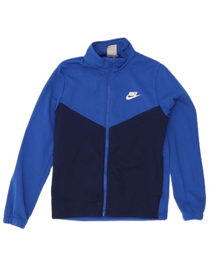 Chłopięca kurtka dresowa Nike Graphic 12-13 lat, duża niebieska, z blokami kolorów