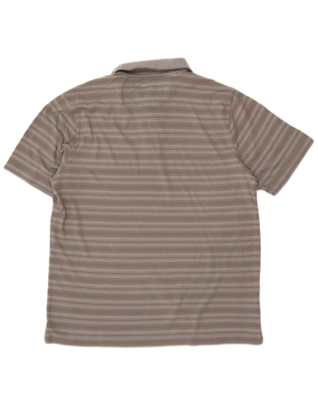 Męska koszulka polo EDDIE BAUER, bawełniana w średnie szare paski
