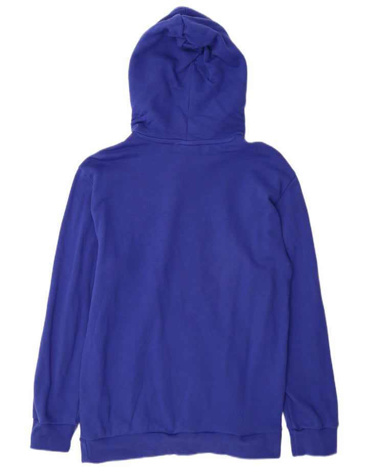 Męska bluza z kapturem Adidas Graphic, średnia niebieska, bawełniana