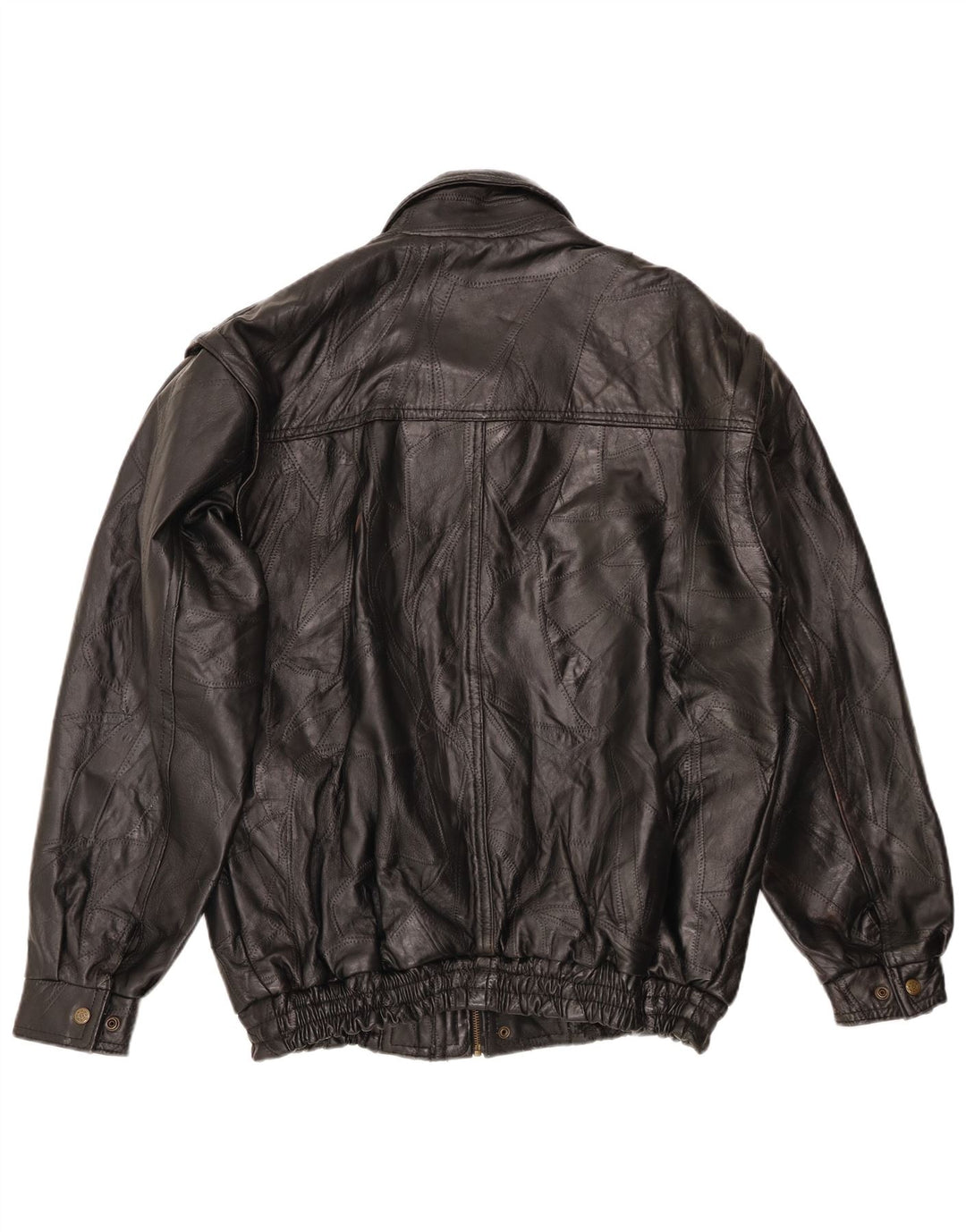 Męska kurtka skórzana VINTAGE UK 40 duża czarna skóra