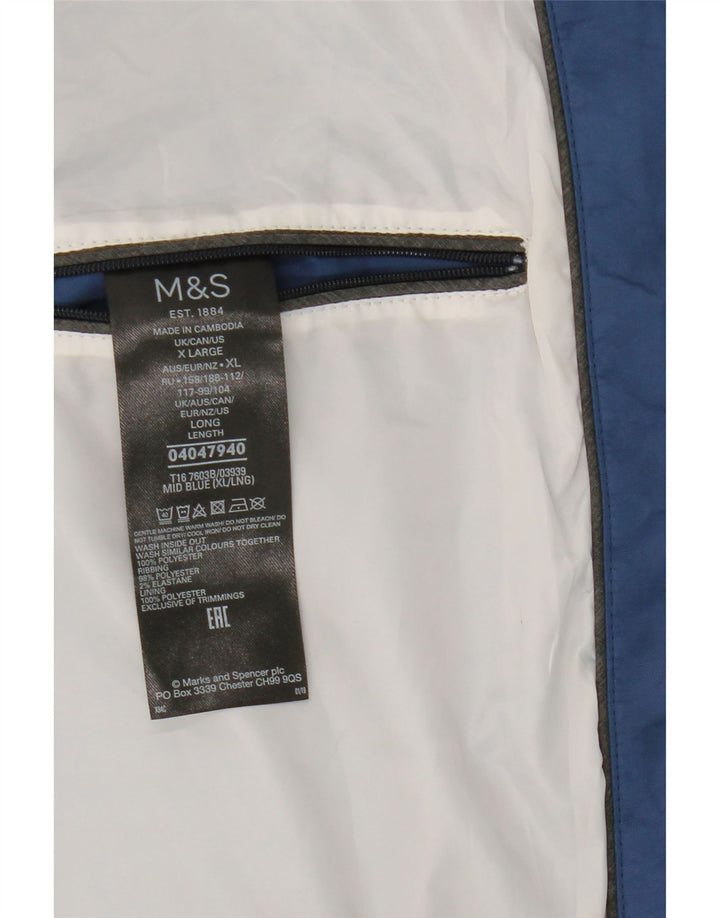 Męska kurtka bomber Marks & Spencer UK 42 XL, niebieski poliester
