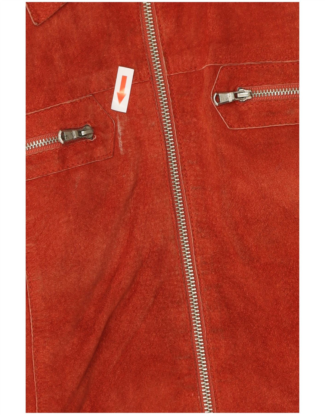 CONBIPEL Damska kurtka skórzana IT 44 Średnio-pomarańczowa skóra