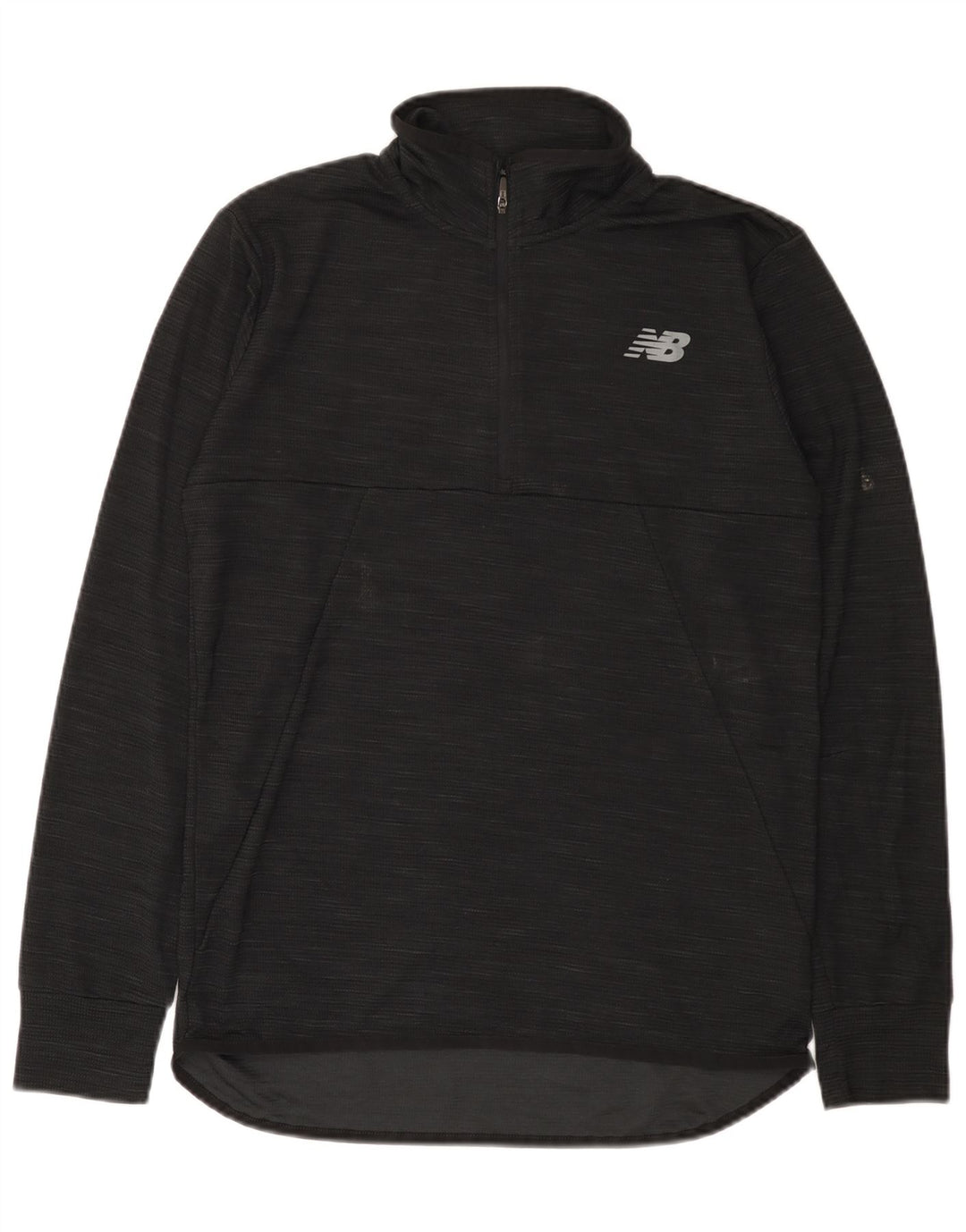 Męski dres New Balance z zamkiem błyskawicznym, średni czarny poliester