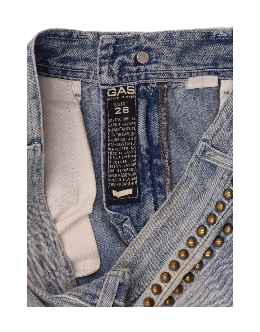 GAS Womens Slim Jeans W28 L33 Blue