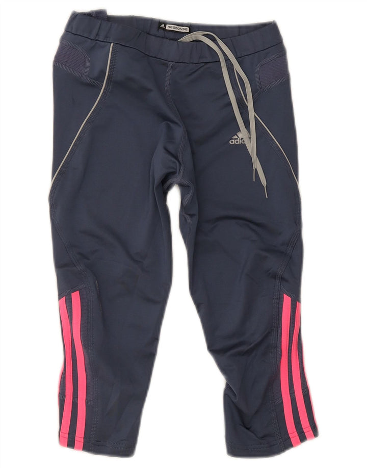 Damskie legginsy Adidas Response Capri UK 12, średni granatowy poliester