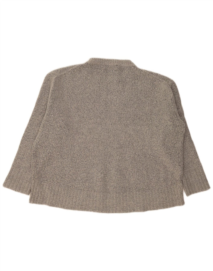 Damski sweter oversize Zara z okrągłym dekoltem UK 14, średni szary
