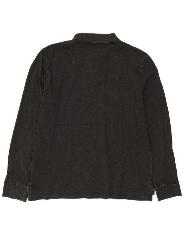 Polo Ralph Lauren Męska koszulka polo Slim Fit z długim rękawem XL, czarna bawełna