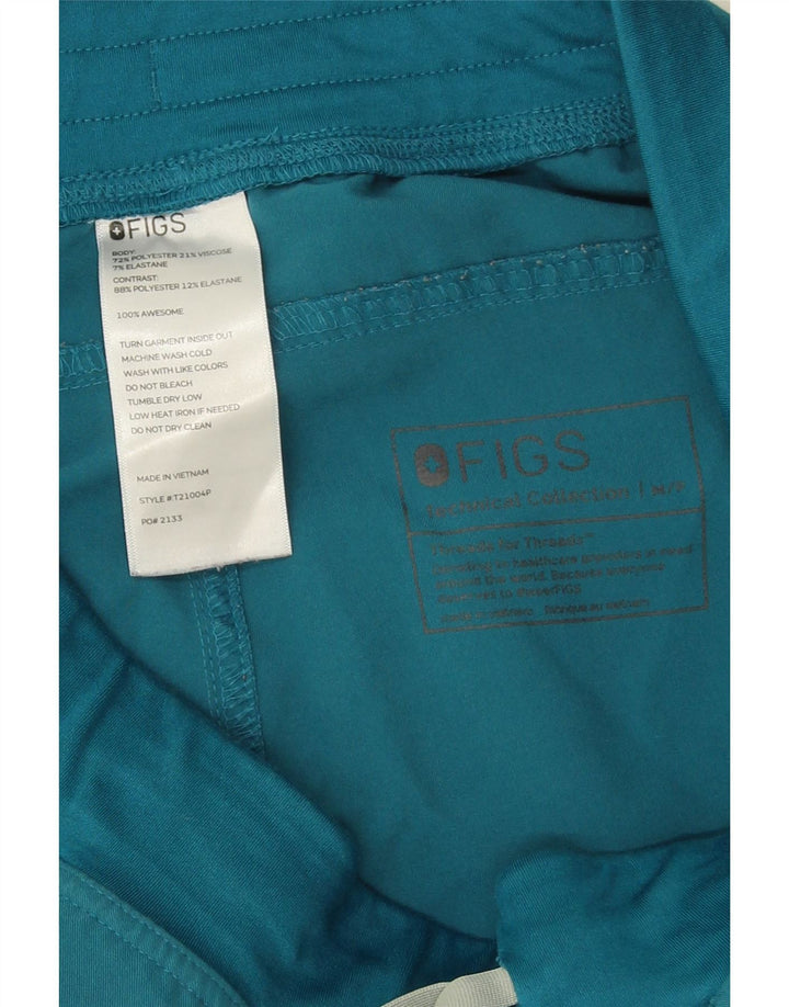 Spodnie damskie Figs Straight Cargo Medium W30 L28 Niebieski poliester