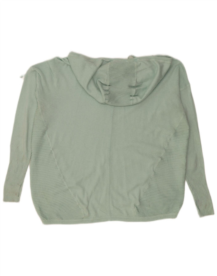Damski sweter oversize z kapturem Athleta UK 16, duży turkusowy