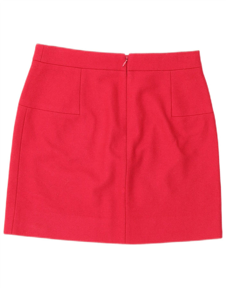 Damska spódniczka mini J. Crew US 2 XS W28 Różowa wełna
