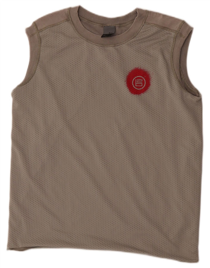 Męska koszulka z kamizelką z grafiką Nike, średnioszara, bawełniana