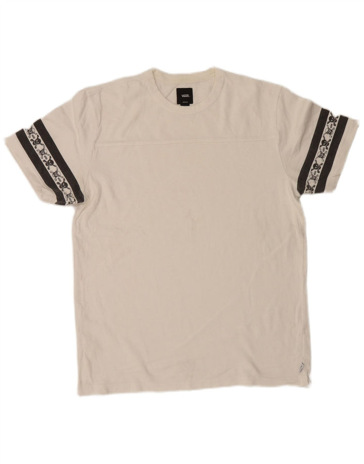 Męski T-shirt Vans z grafiką, bawełniany, średniej wielkości, w kolorze białym