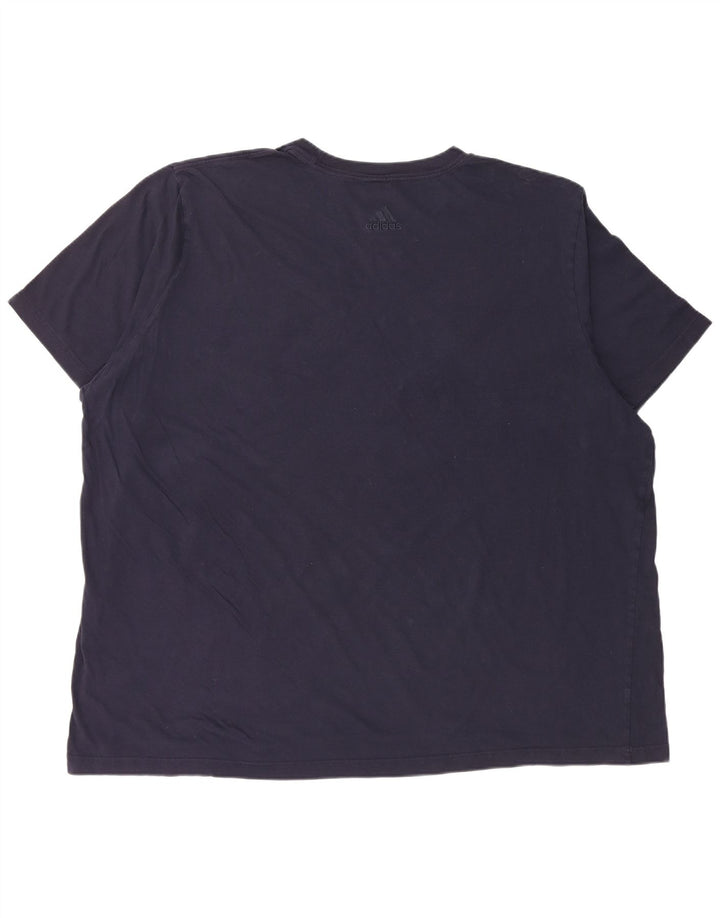 Męska koszulka z grafiką ADIDAS, 3XL, granatowa, bawełniana