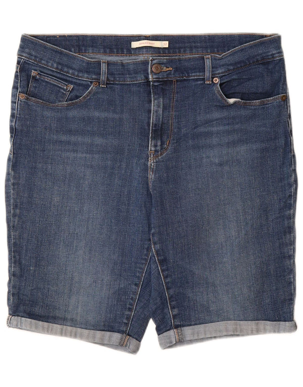 Damskie bermudy jeansowe LEVI'S W32, duże, niebieskie, bawełniane