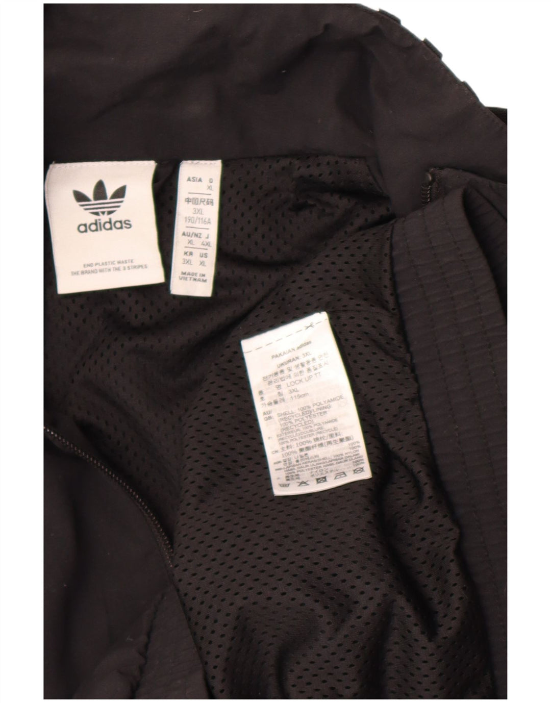 Adidas Męska bluza dresowa Top 3XL Czarny poliamid