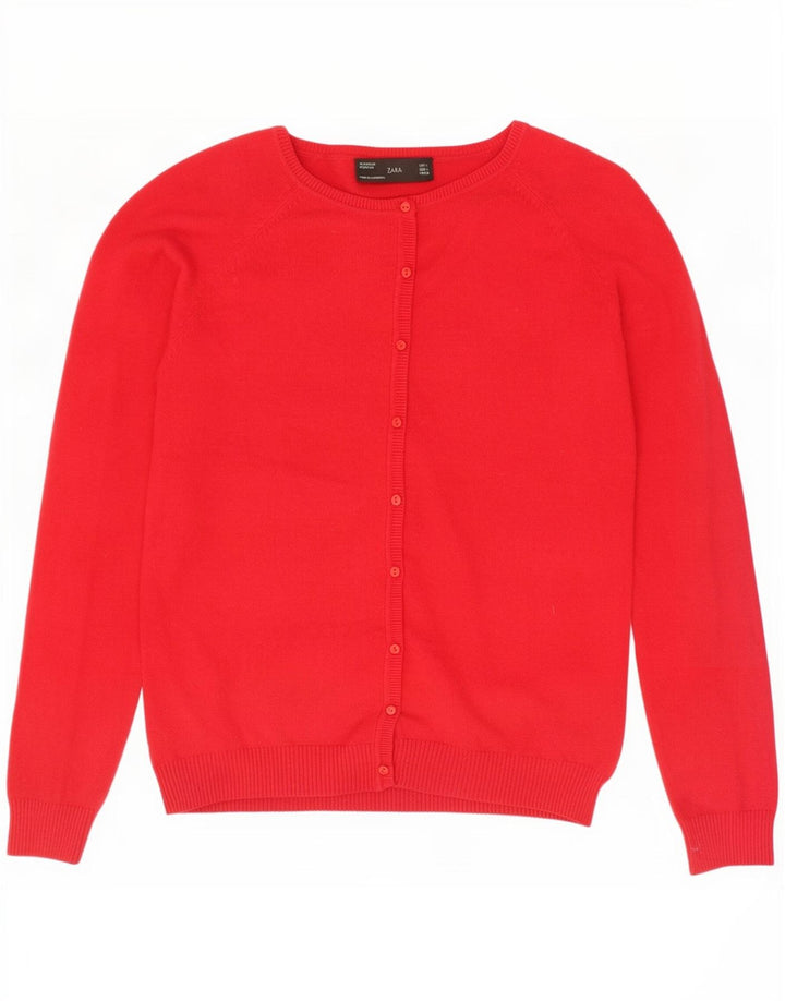 Sweter damski Zara Cardigan UK 14, duży, czerwony, bawełniany