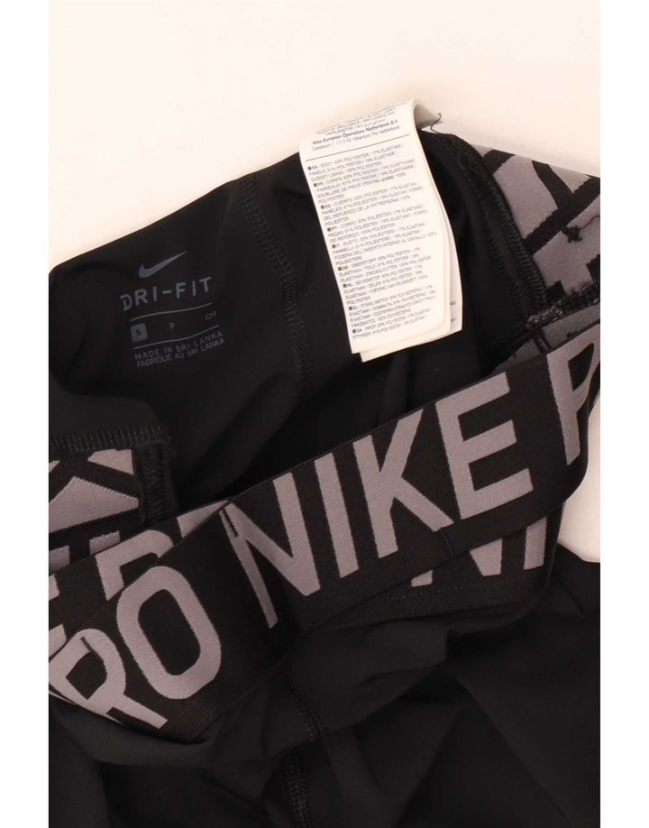 Damskie legginsy Nike Dri Fit Graphic UK 8, małe, czarne, poliestrowe