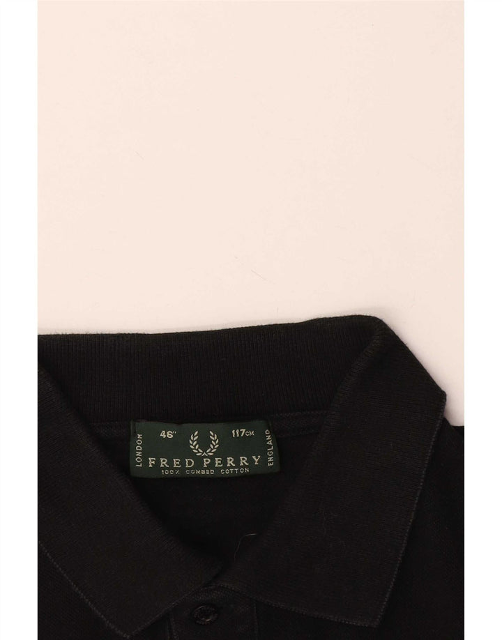 Męska koszulka polo Fred Perry, duża, czarna, bawełniana