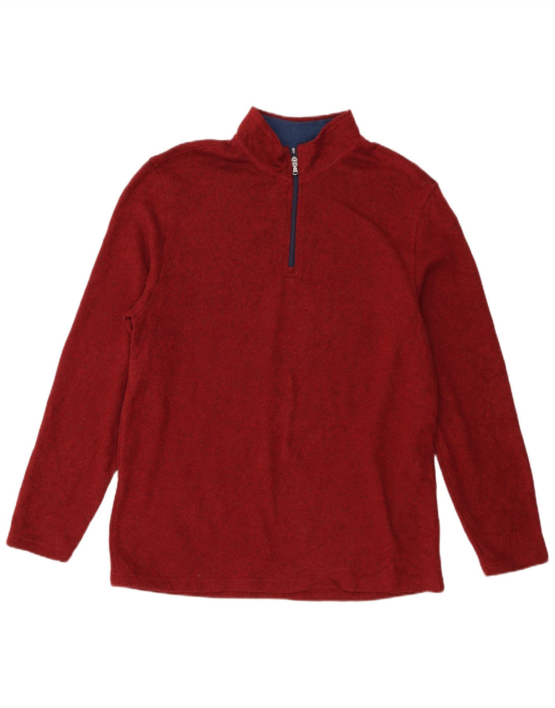 Izod Męski sweter z zamkiem błyskawicznym XL, czerwony, nakrapiany poliester