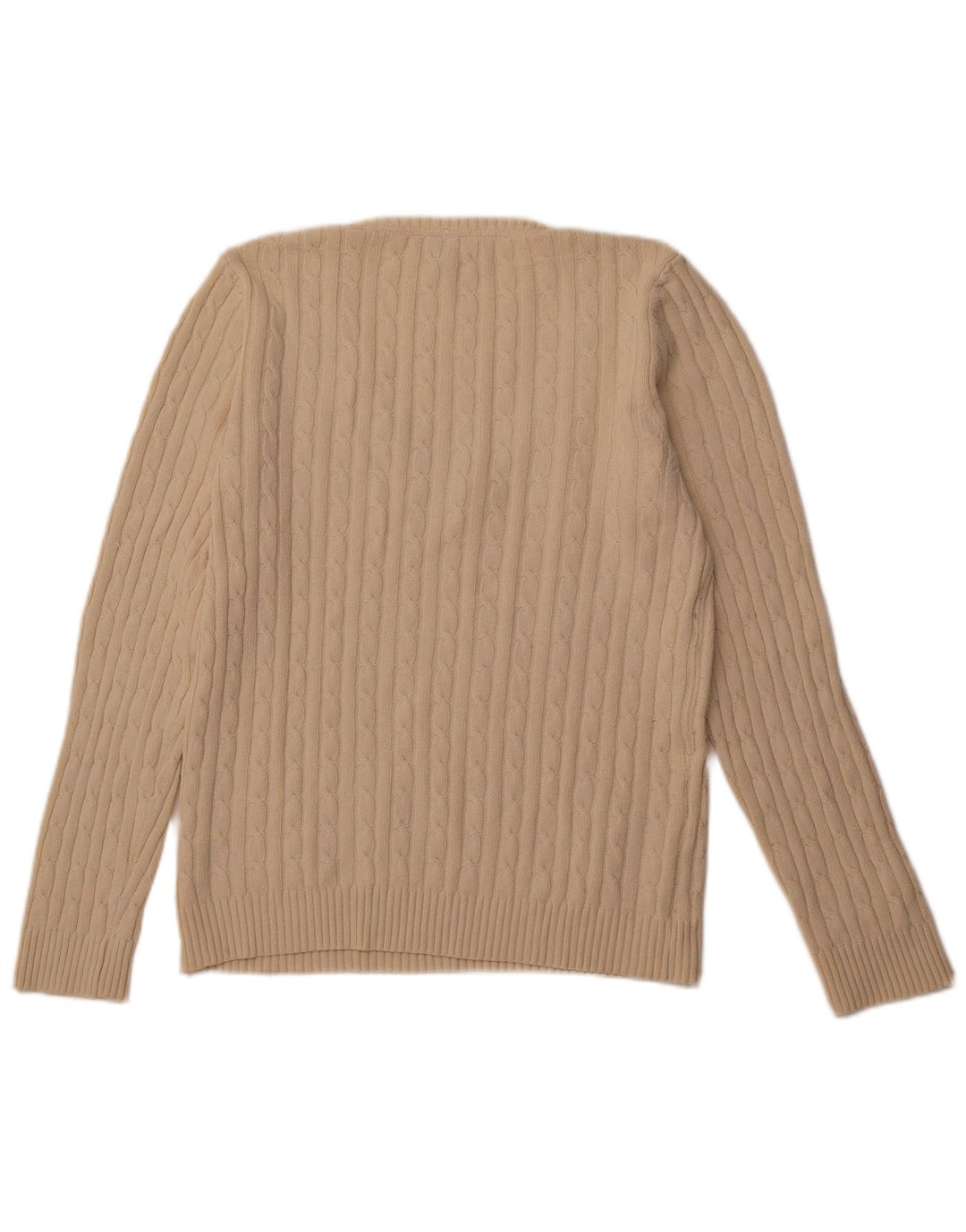 CREW CLOTHING Damski sweter z dekoltem w kształcie litery V, UK 18 XL, bawełniany w kolorze złamanej bieli