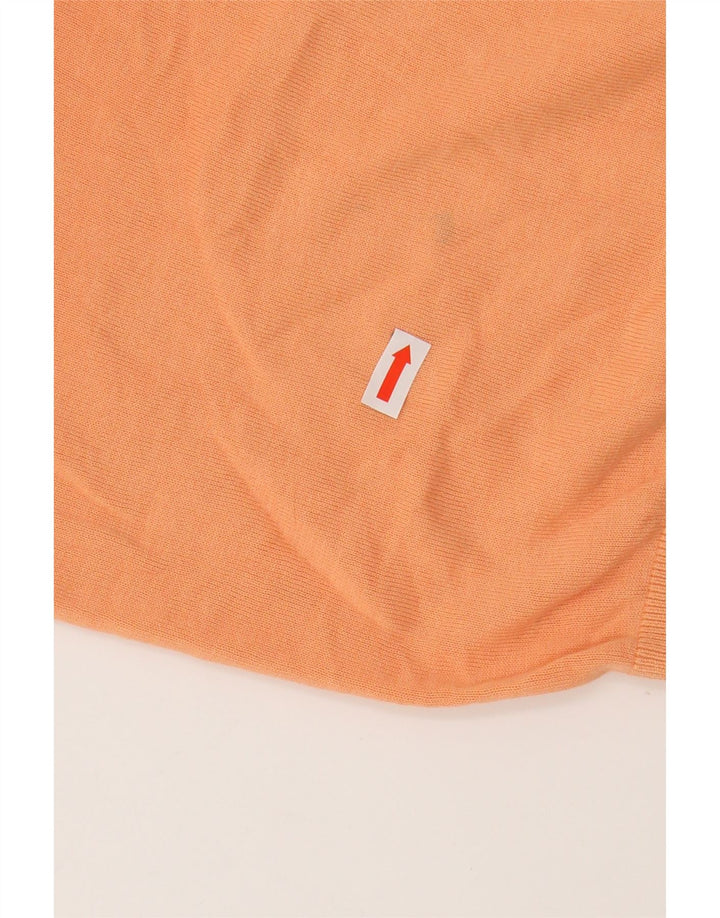 Męska koszulka polo Massimo Dutti, mała, pomarańczowa, bawełniana