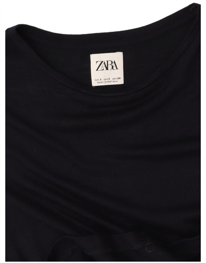 Męski T-shirt ZARA, mały, czarny