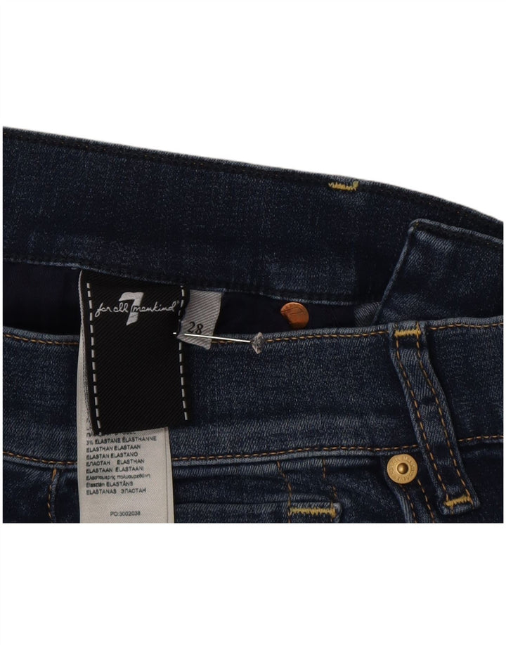 7 For All Mankind Damskie dżinsy Bootcut W28 L34 Niebieska bawełna