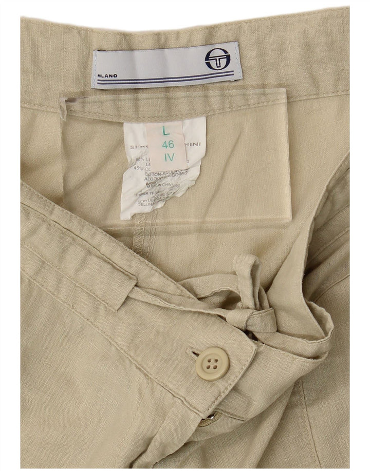 Damskie spodenki cargo Sergio Tacchini IT 46 Large W34 Zielone lniane